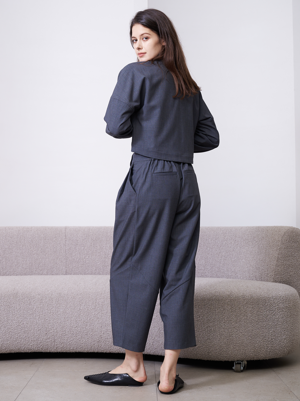 FACADE STRAIGHT-LEG TROUSERS