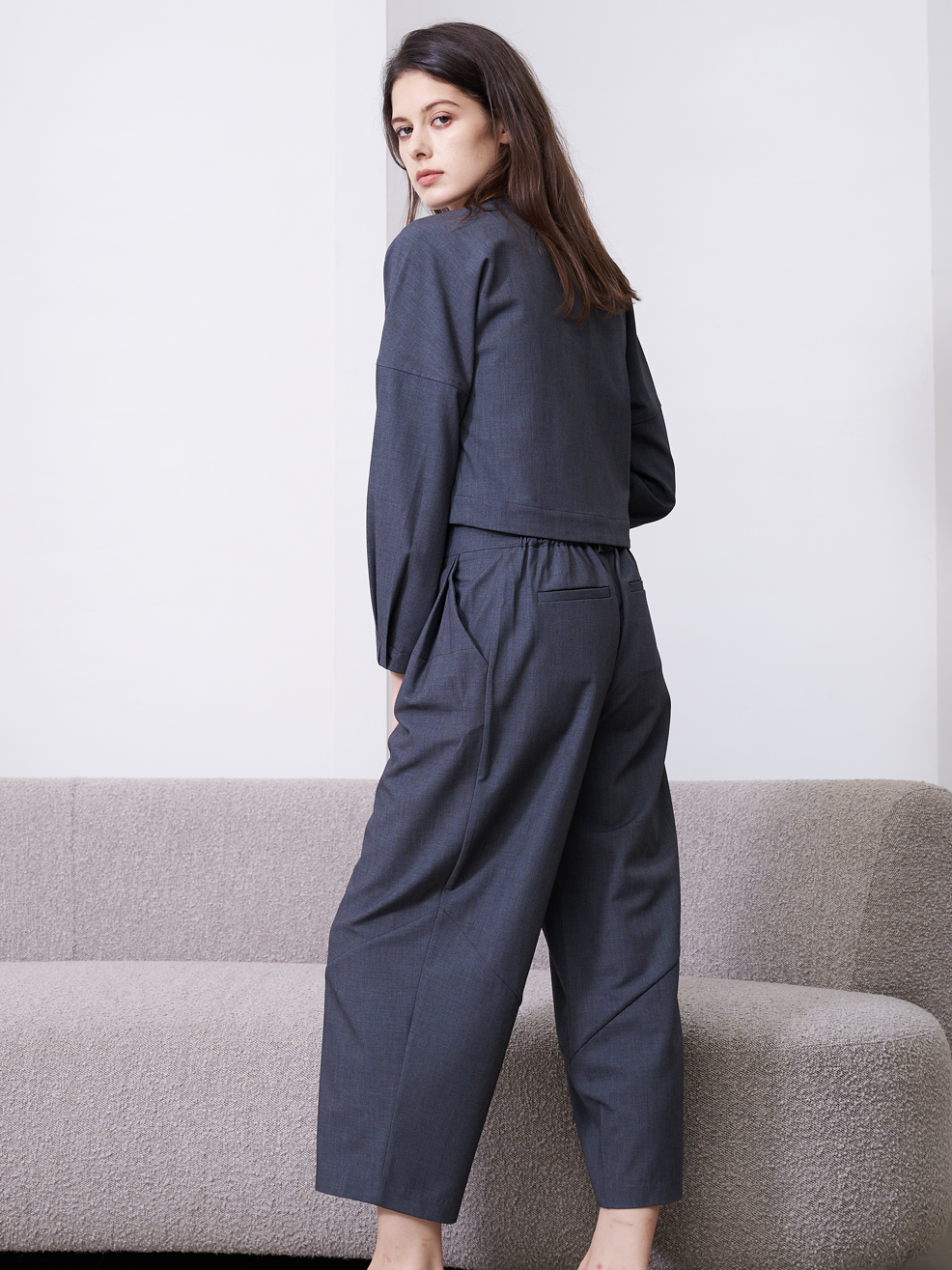 FACADE STRAIGHT-LEG TROUSERS