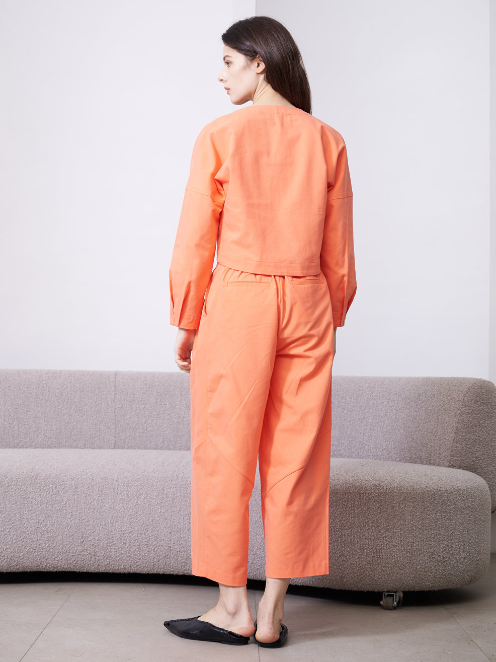 FACADE STRAIGHT-LEG TROUSERS