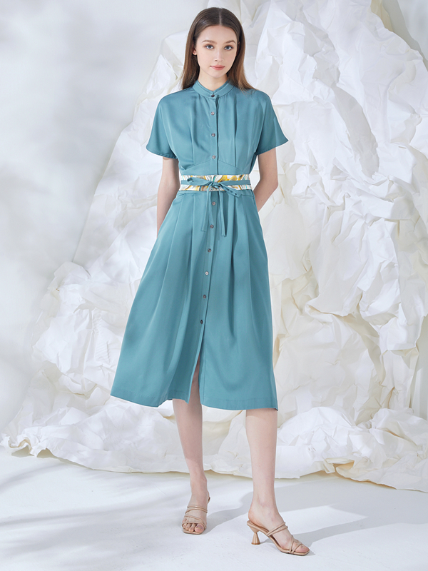 Final Pieces -BELTED MIDI DRESS