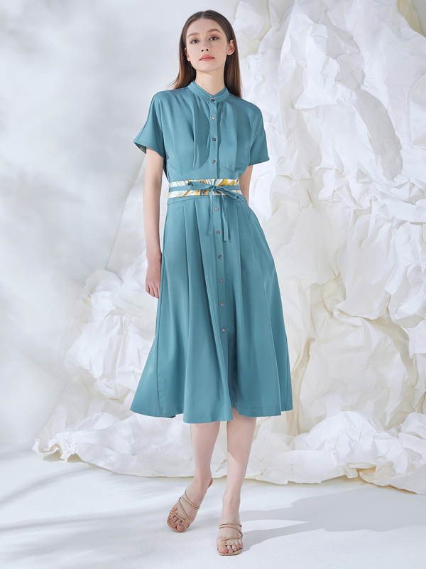 Final Pieces -BELTED MIDI DRESS