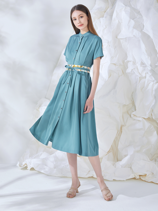 Final Pieces -BELTED MIDI DRESS