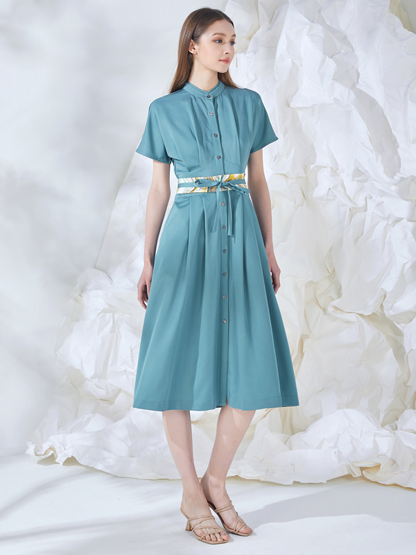 Final Pieces -BELTED MIDI DRESS