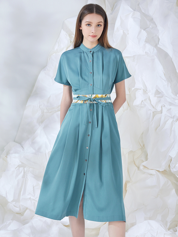 Final Pieces -BELTED MIDI DRESS