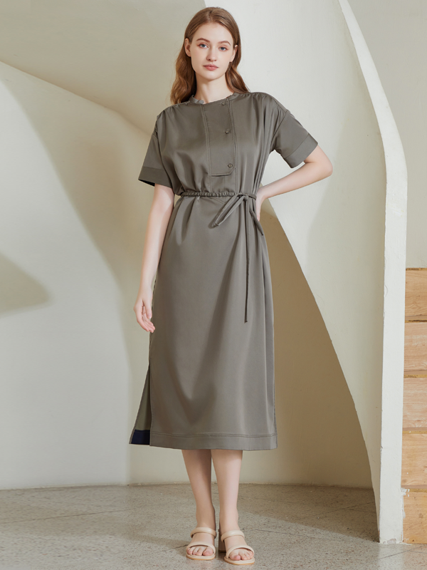 DUXTON BELTED MIDI DRESS