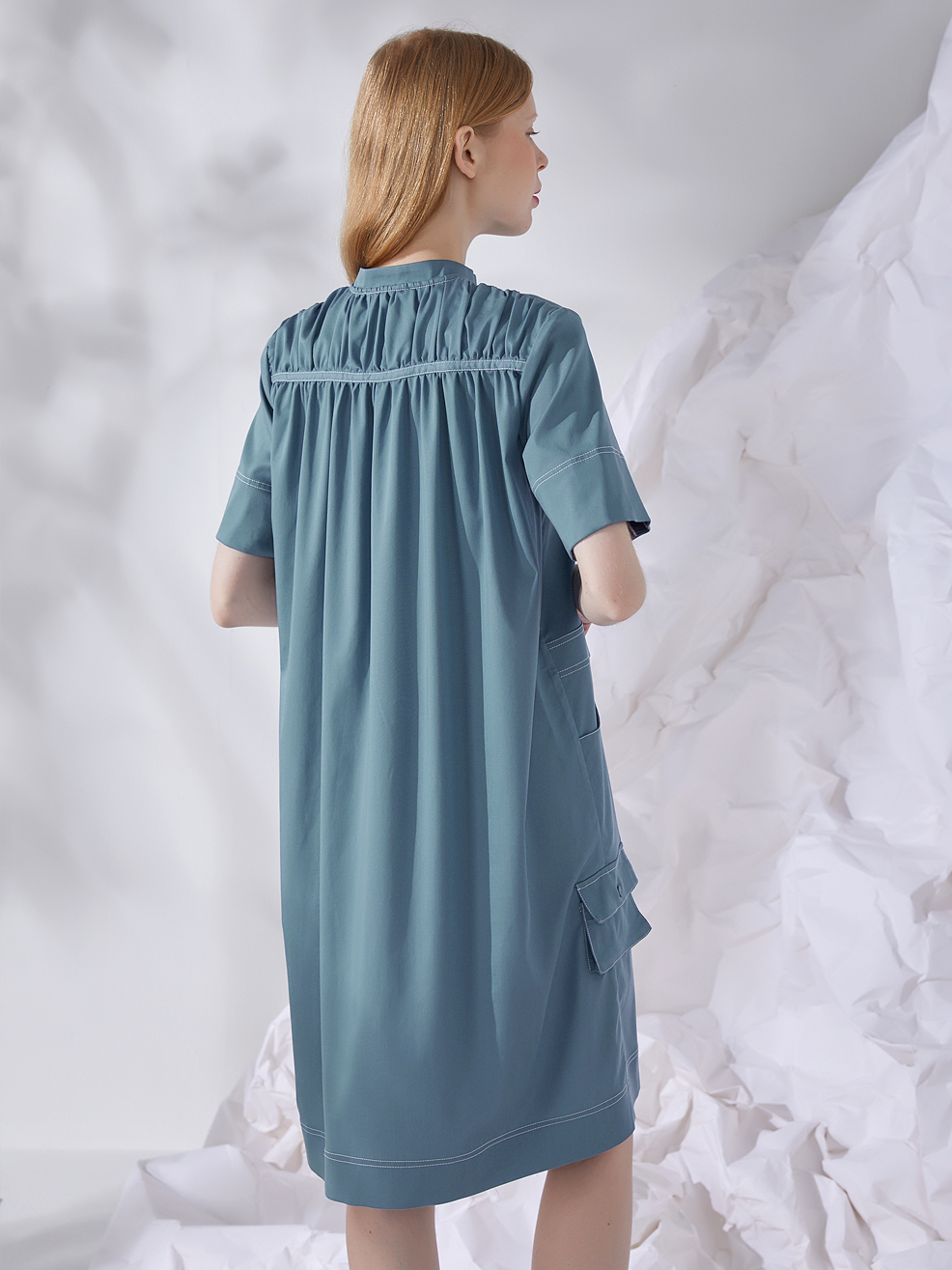 ASYMMETRIC SHIRT DRESS