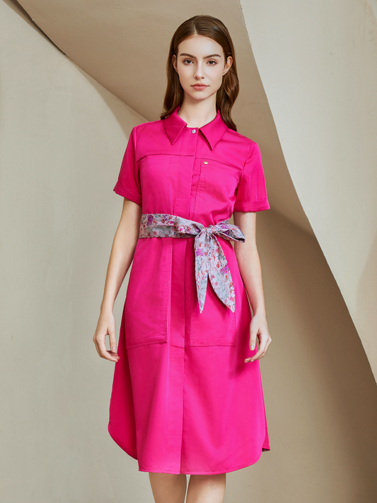 FLORA BELTED SHIRT DRESS