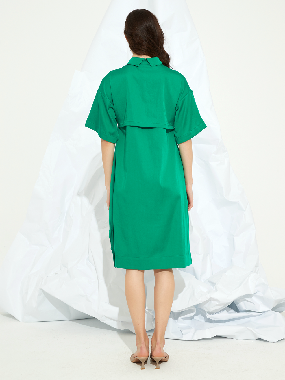 ASYMMETRIC SHIRT DRESS